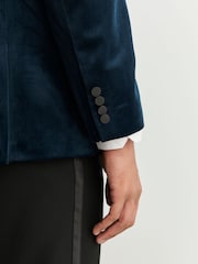 Azul marinho - Ajuste regular - Blazer de veludo - Imagem 2 de 4