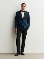 Azul marinho - Ajuste regular - Blazer de veludo - Imagem 3 de 4