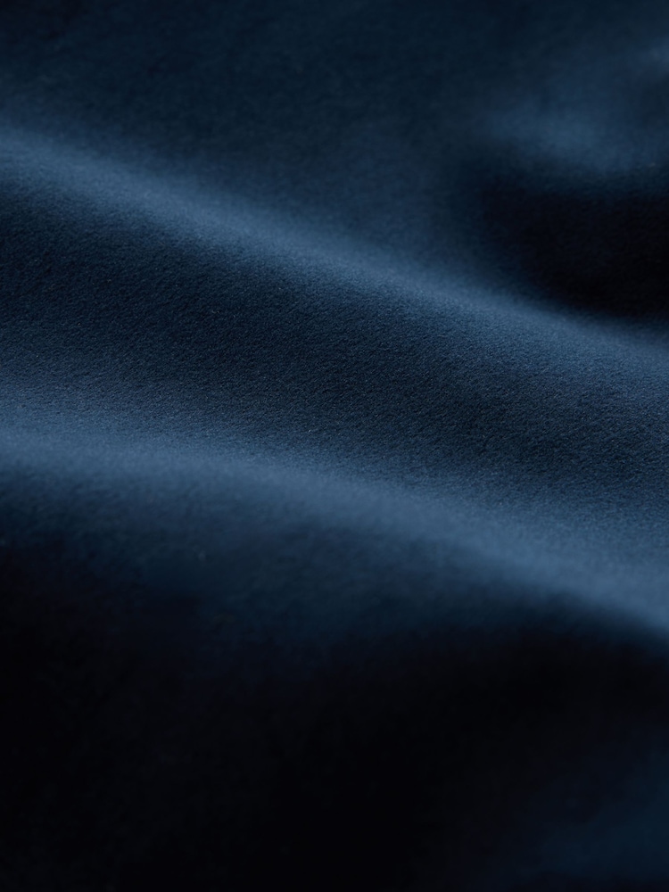 Navy Blue Regular Fit Velvet Blazer - Image 9 of 9 Navy Blue Regular Fit Velvet Blazer - Image 9 of 9