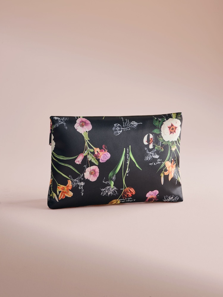 Black Printed Floral - B by Ted Baker Clutch Bag With Chain - Εικόνα 2 από 6