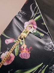 Black Printed Floral - B by Ted Baker Clutch Bag With Chain - Εικόνα 5 από 6