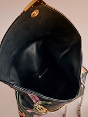 Black Printed Floral - B by Ted Baker Clutch Bag With Chain - Εικόνα 6 από 6