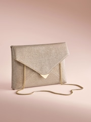 Champagne Gold - B by Ted Baker Clutch Bag With Chain - Εικόνα 1 από 7