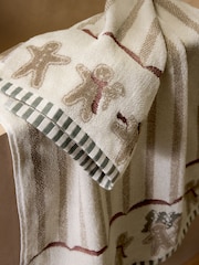 Natural Christmas Gingerbread Bale Towel - Image 2 of 3