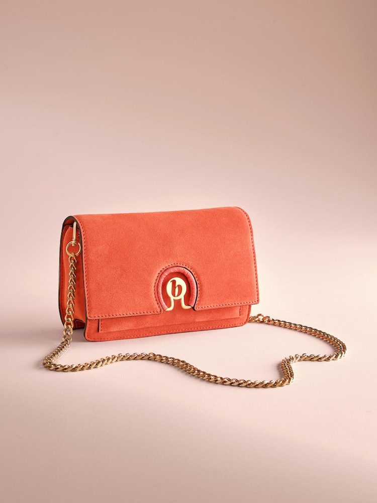 Κοραλί ροζ - B by Ted Baker Suede Chain Cross-Body Bag - Εικόνα 1 από 6