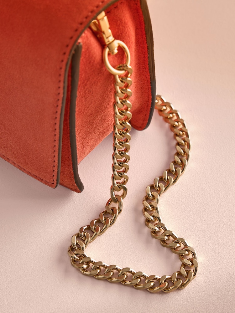 Κοραλί ροζ - B by Ted Baker Suede Chain Cross-Body Bag - Εικόνα 6 από 6