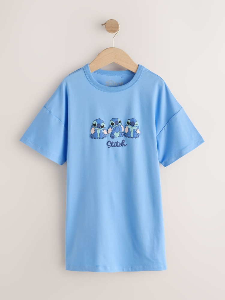 Blue/White Stitch Nighties 2 Pack (2-14yrs) - Image 2 of 6