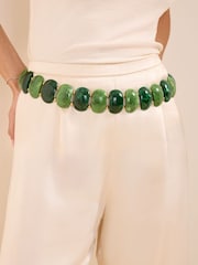 Friends Like These Dark Green Resin Chain Belt - Image 1 of 4