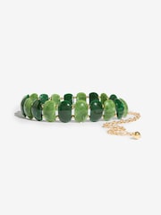 Friends Like These Dark Green Resin Chain Belt - Image 3 of 4