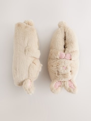 Neutral 3D Bunny Mini Boot Slippers - Image 5 of 8