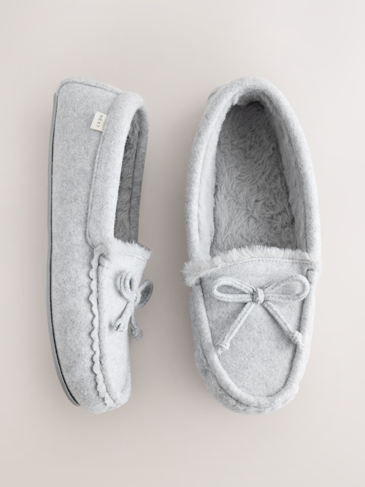 Gris - Pantuflas mocasines - Imagen 1 de 5 Gris - Pantuflas mocasines - Imagen 1 de 5