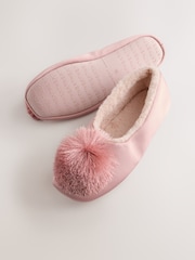 Pink Pom Pom Ballet Slippers - Image 5 of 6