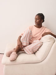 Pink Borg Footbed Slippers - Image 3 of 5