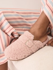 Pink Borg Footbed Slippers - Image 4 of 5