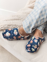 Navy Mule Slippers - Image 1 of 7