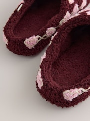 Pink/Red Towelling Mule Slippers - Image 8 of 8