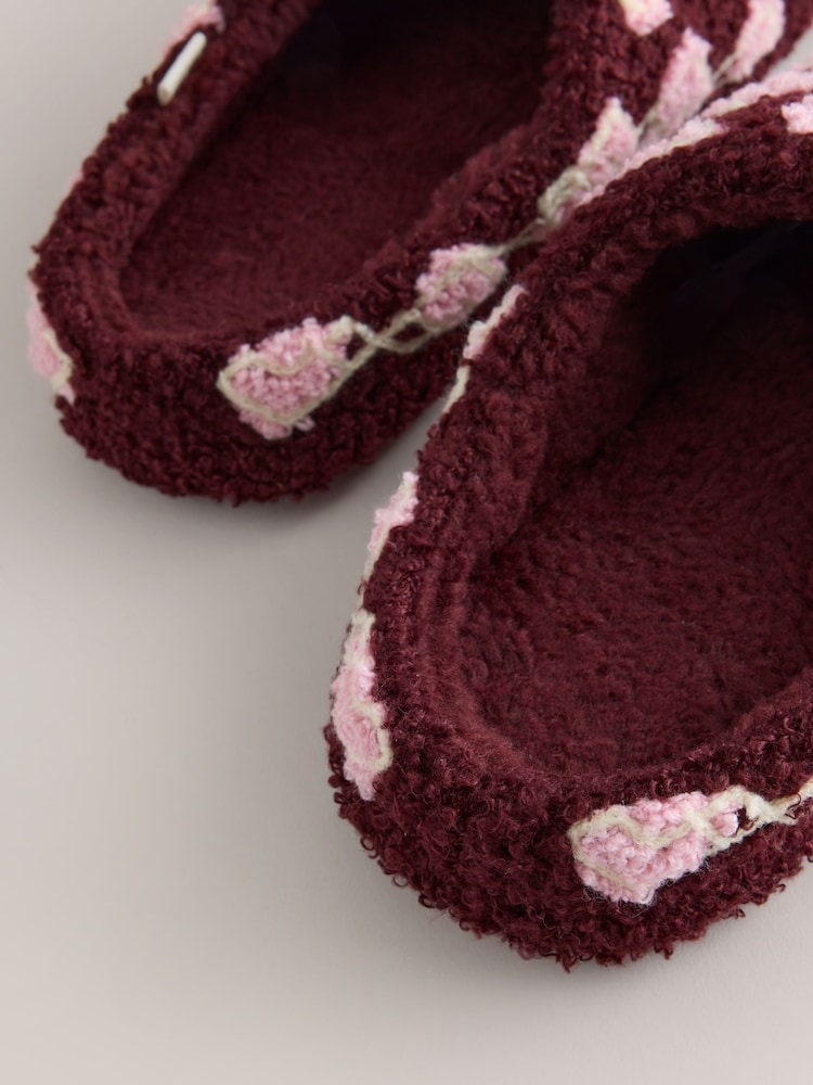 Pink/Red Towelling Mule Slippers - Image 8 of 8 Pink/Red Towelling Mule Slippers - Image 8 of 8