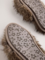 Marrón chocolate - Fur Open Toe Mule Slippers - Imagen 5 de 5
