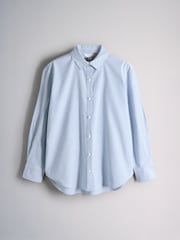 The Set 2 Pack Cotton Oxford Shirts White/Blue Stripe - Image 3 of 6