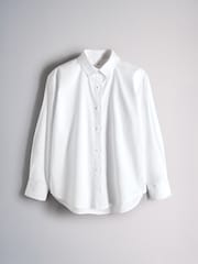 The Set 2 Pack Cotton Oxford Shirts White/Blue Stripe - Image 4 of 6