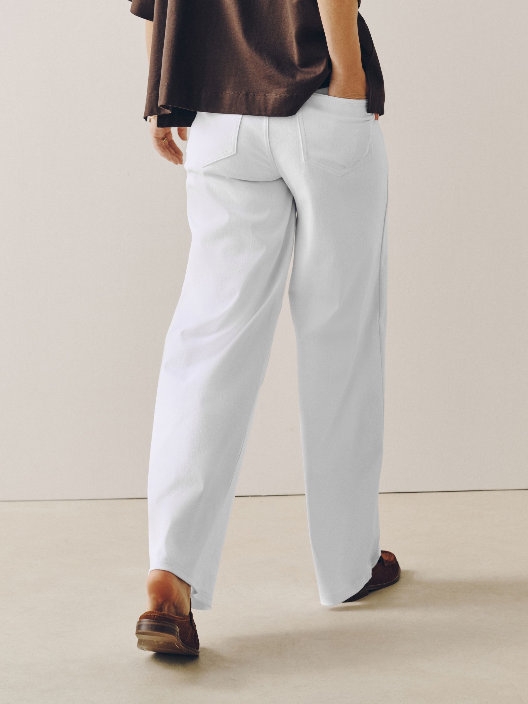Comprar Branco - Calças de perna larga em jersey jeans from Next