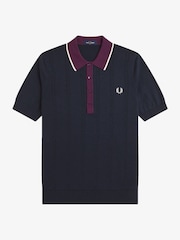 Blau - Fred Perry Cable Knit Shirt - Bild 5 von 6