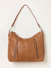 FatFace Polly Chestnut Brown Leather Crossbody Bag - Image 1 of 3