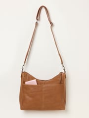 FatFace Polly Chestnut Brown Leather Crossbody Bag - Image 2 of 3