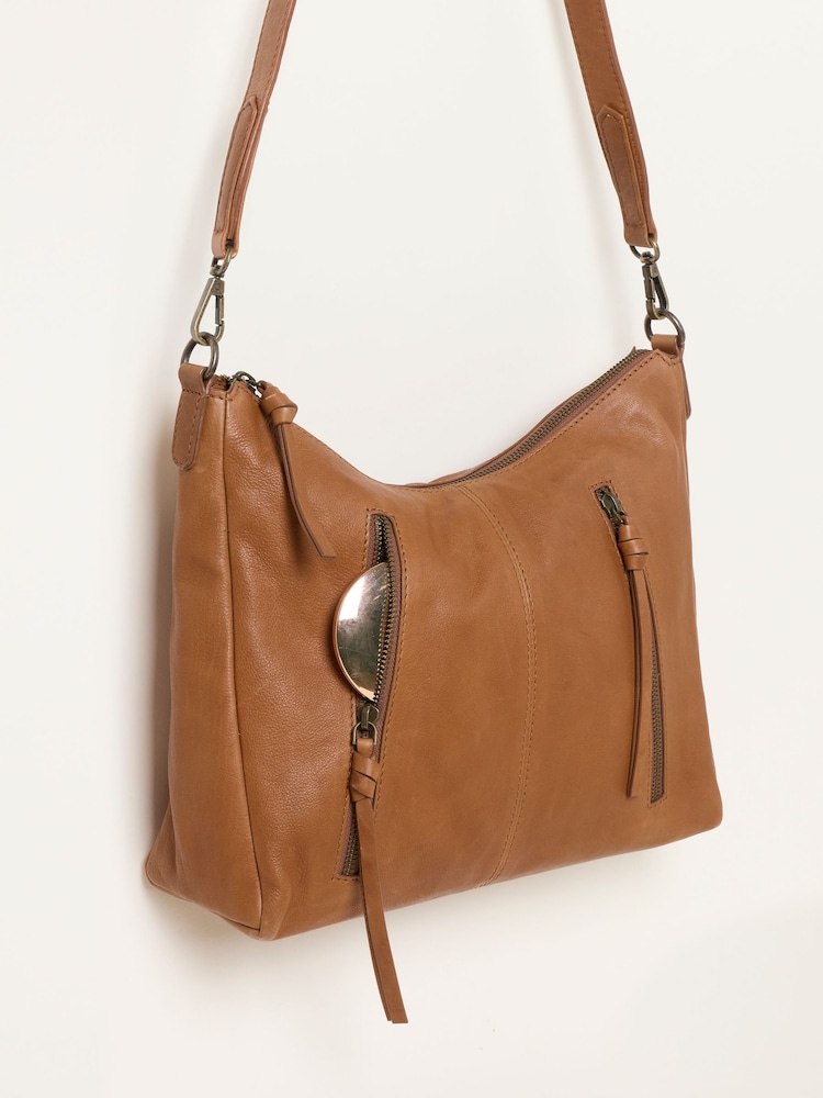 FatFace Polly Chestnut Brown Leather Crossbody Bag - Image 3 of 3 FatFace Polly Chestnut Brown Leather Crossbody Bag - Image 3 of 3