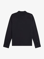 Fred Perry Black Knitted Overshirt - Image 6 of 6