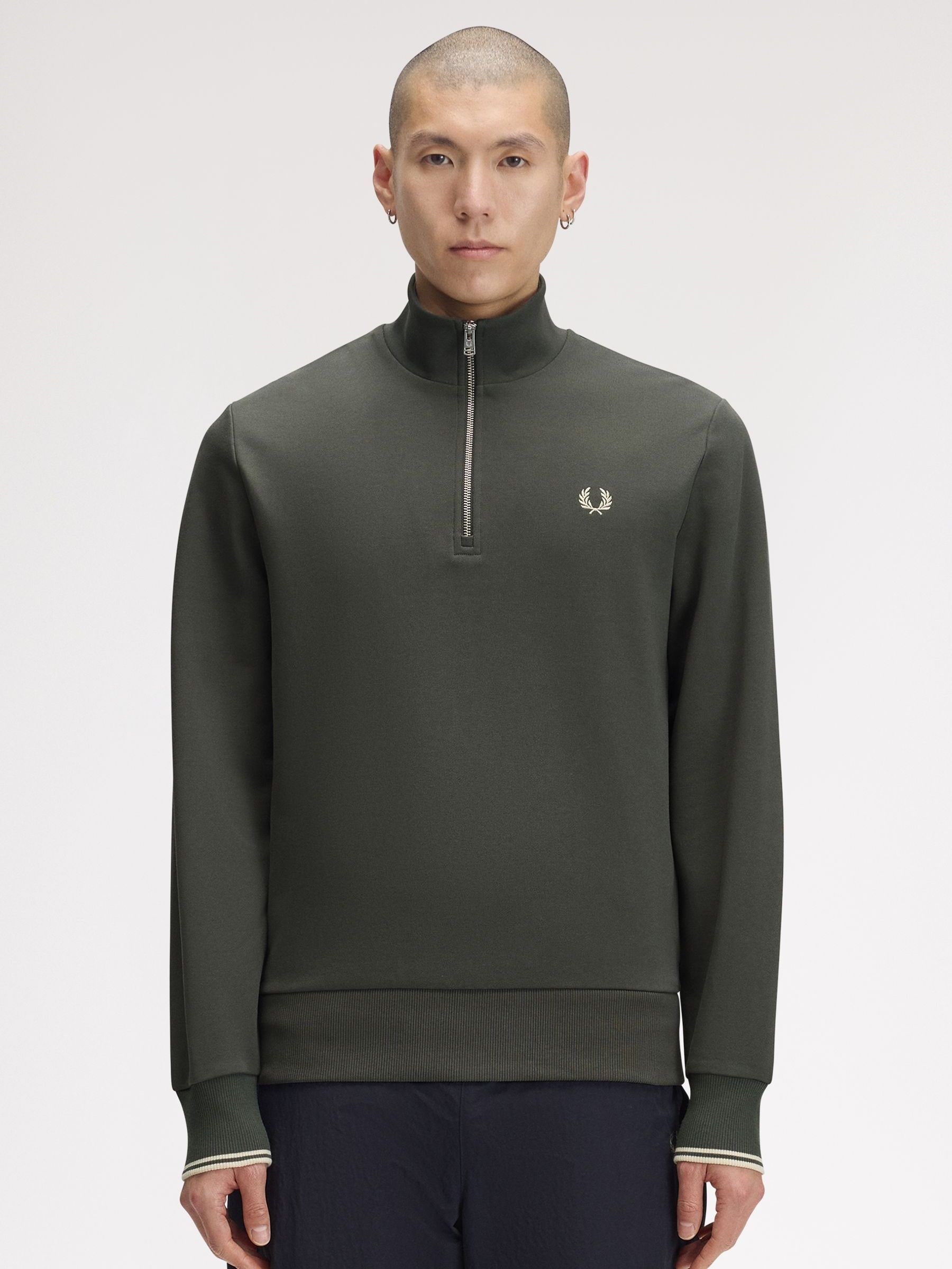 Fred Perry Men's Field Grn U98 Half Zip Top - 2XL - Image 3