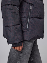 smALLSAINTS Brown Leopard Padded Coat - Image 6 of 7