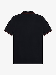 Blau - Fred Perry Kurzarm-Poloshirt mit Zierstreifen - Bild 6 von 6