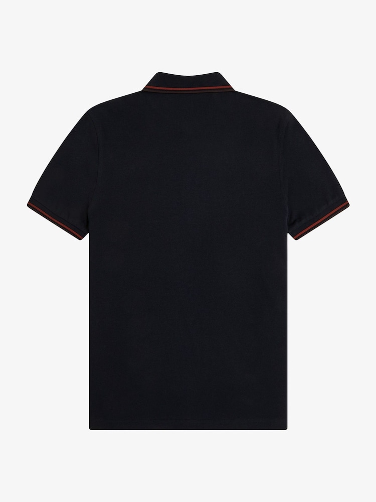 Fred Perry Blue Tipped Short Sleeve Polo Shirt - Image 6 of 6 Fred Perry Blue Tipped Short Sleeve Polo Shirt - Image 6 of 6