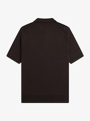 Brun - Polo en coton tricoté Fred Perry - Image 5 sur 5