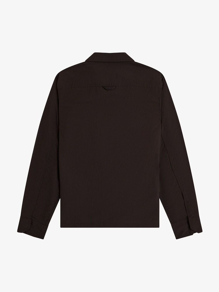 Fred Perry Brown Ripstop Pocket Overshirt - Image 5 of 5