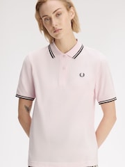 Fred Perry Pink Twin Tipped Fred Perry Polo Shirt - Image 3 of 5