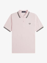 Fred Perry Pink Twin Tipped Fred Perry Polo Shirt - Image 4 of 5