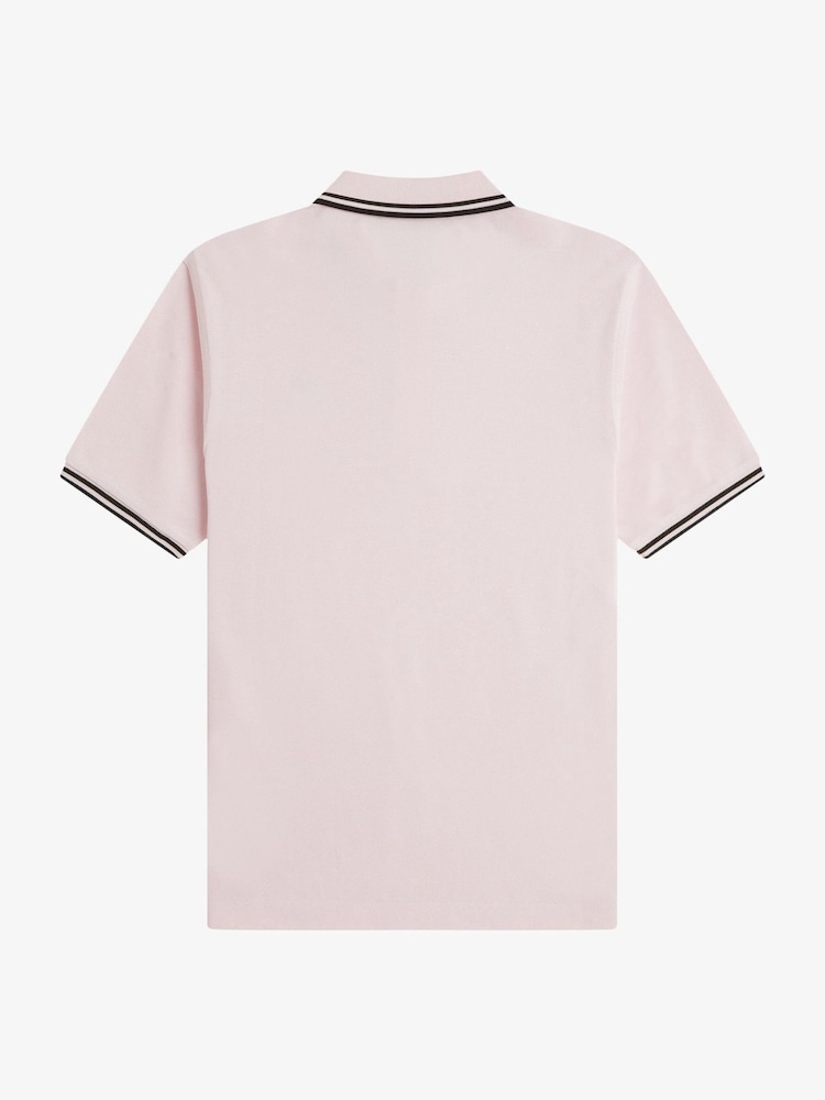 Fred Perry Pink Twin Tipped Fred Perry Polo Shirt - Image 5 of 5