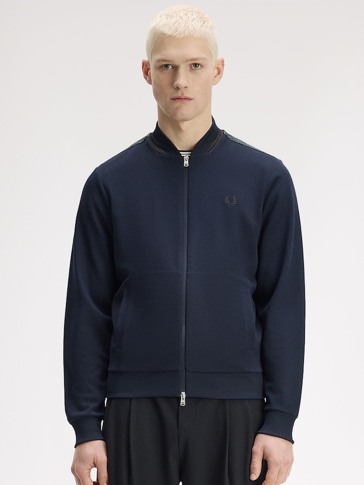 Fred Perry Tipped Bomber Track Jacket - Imaginea 1 din 5