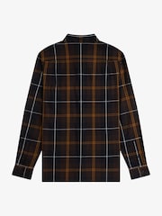 Brūna krāsa - Fred Perry poplīna tartāna krekls - Attēls 6 no 6