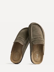 Linzi Brown Poet Suede Leather Mule Loafers - Image 4 of 5