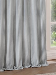 Yard Mineral Hebden Striped Cotton Blackout Eyelet Lined Curtain - Image 4 of 5