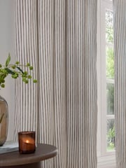Yard Hebden Striped Cotton Blackout Eyelet Curtain - Imagen 3 de 6