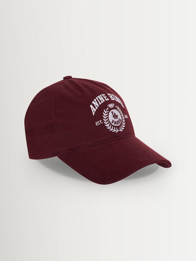 ANINE BING Red Jeremy Baseball Collegiate Cap - Image 1 of 5 ANINE BING Red Jeremy Baseball Collegiate Cap - Image 1 of 5