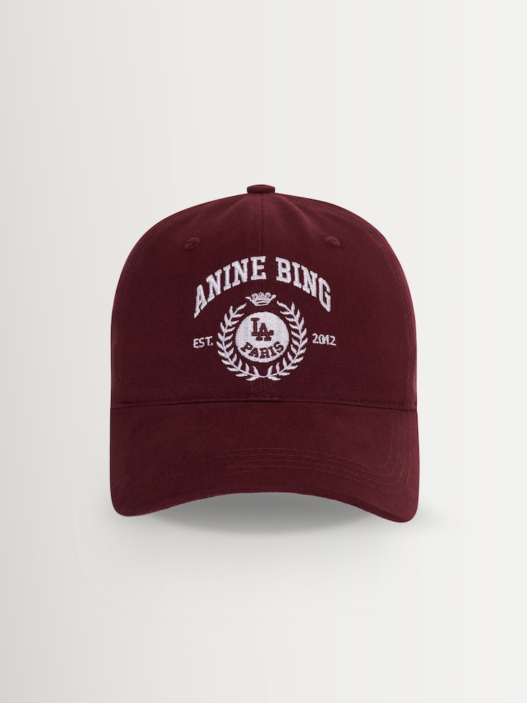 ANINE BING Red Jeremy Baseball Collegiate Cap - Image 5 of 5 ANINE BING Red Jeremy Baseball Collegiate Cap - Image 5 of 5