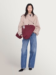 ANINE BING Red Leo Canvas Tote Collegiate In Fig Bag - Image 4 of 7