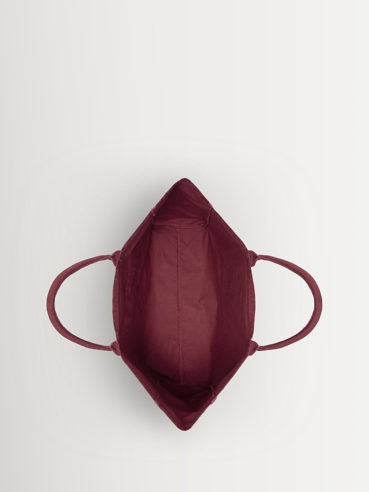 ANINE BING Red Leo Canvas Tote Collegiate In Fig Bag - Image 7 of 7 ANINE BING Red Leo Canvas Tote Collegiate In Fig Bag - Image 7 of 7