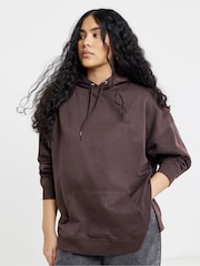 Simply Be Brown Cosy Core Oversized Hoodie - Image 1 of 4