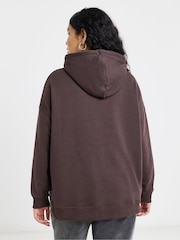 Simply Be Brown Cosy Core Oversized Hoodie - Image 2 of 4
